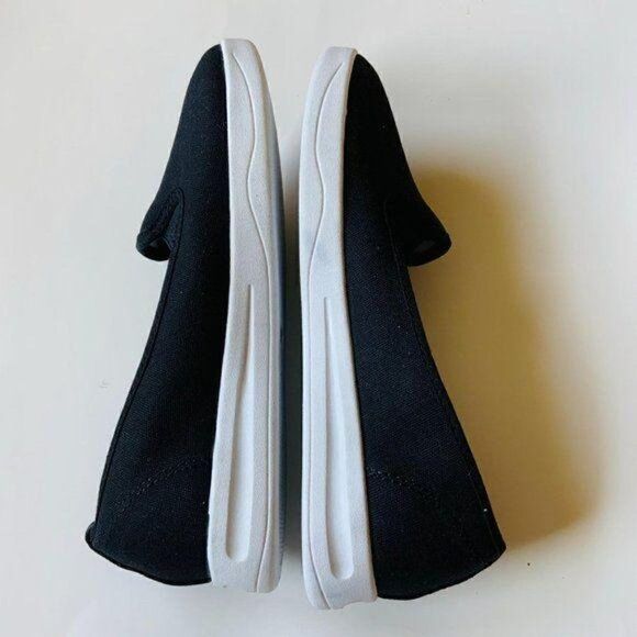 Comfortview Black Canvas Slip On Padded Insole Sneakers 9.5W New - Picture 4 of 6